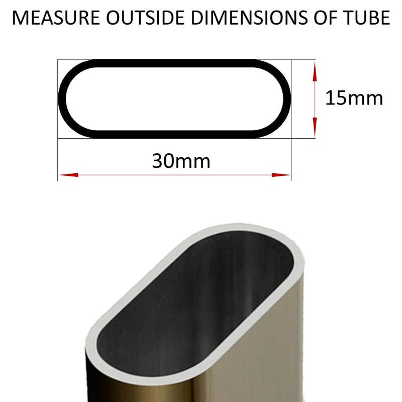 15mm x 30mm Rubber Feet Flat Sided Oval Stoppers For