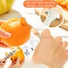 WQHLONGBO 2PCS 304 Stainless Steel Orange Peeler,Ergonomic Safe Cutter &