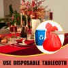 FULDGAENR FULDGAENR Red Plastic Tablecloth, Disposable Red Table Cloths Plastic