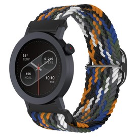 MiKoyi Strap Compatible with CMF by Nothing Watch Pro 2, Braided Nylon Sport Watch Strap, Adjustable Nylon Loop Sport Replacement Strap for CMF by Nothing Watch Pro 2, Iridescent