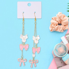 TIESOME 200 PCS Earring Cards, 1.77 x 1.26 Inches Kraft Paper Earring Display Holder Cards Kraft Paper Earrings Tags Hanging Jewelry Display Cards for Earrings Necklace Jewelry Bags (White)