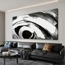 TAIJXAGSG Abstract Wall Art Black And White Wall Art Home Wall Decor Artwork Modern Canvas Art Wall Decor Painting Prints Pictures For Bedroom Office Artwork 20" X 40"