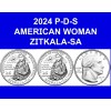 2024 P-D-S American Women Quarters ZITKALA-SA 3-coin set 202415