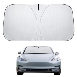 Sonnenschutz Auto Frontscheibe,Auto Sonnenschutz Frontscheibe Innen,UV-Schutz Sonnenschirm Mit Aufbewahrungstasche,für die meisten Fahrzeuge,Silber (L-145 * 80cm)