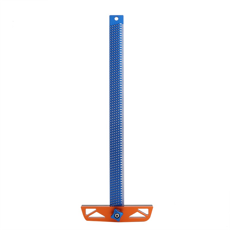 Hole Ruler Aluminum Alloy Multifunctional T Type Square Woodworking Measuring