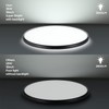 TALOYA 18 Inch Black Flush Mount Led Ceiling Light Fixture