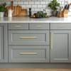 HOME EDIT 5 Pack Gold Square Kitchen Cabinet Handles 12-3/5