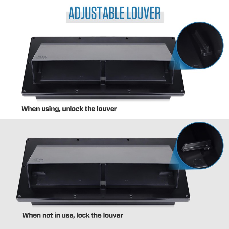 Camp'N RV Exhaust Vent Cover (Black) - Perfect RV Stove