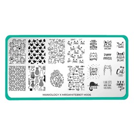 Maniology Nail Stamping Starter Kit (Plate, Polish, Top Coat, Stamper and Scraper Card) (On the Prowl)