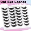 Losha Lashes Fluffy Cat Eye Lashes 14 Pairs 3D False