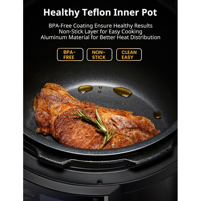 COMFEE’ 9-in-1 Electric Pressure Cooker, 14 Presets Instant Multi Slow