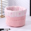 Lyssiatina Drawstring Cosmetic Bag barrel-shaped, Pink Heart Butterfly, 9.85*7.09*7.09