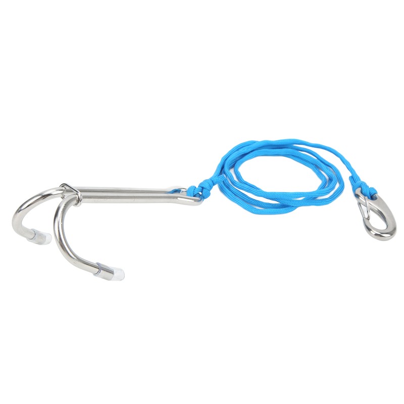 Diving Hooks Stainless Steel Double Reef Hook with Spiral Coil