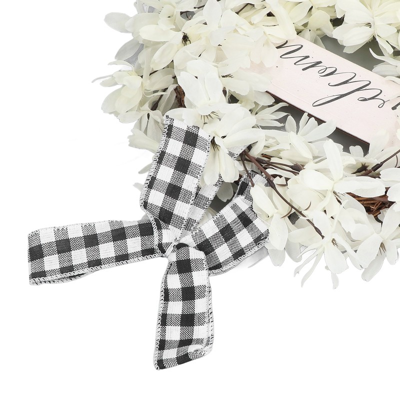 Imitation White Dogwood Wreath Simulation Vibrant Wreath Decoration for Home