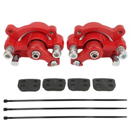 Front Rear Disc Brake Caliper Metal 50mm Hole Center Distance Brake Pump Caliper with Brake Pad for 43cc 47cc 49cc ATV