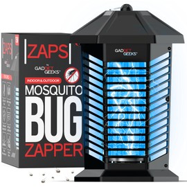 Gadget Geeks Electric Bug Zapper – Powerful 15W UVA Mosquito & Fly Trap for Indoor/Outdoor Use – Covers 3,500 sq ft, Insect Killer with On/Off Switch & Replaceable Bulb