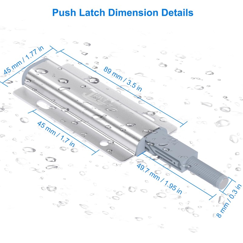 Push Open Door Latch, Jiayi 2 Pack Magnetic Cabinet Push