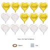 15Pcs Valentine's Day Love Balloons,18Inch Heart Foil Balloons Valentine Balloons