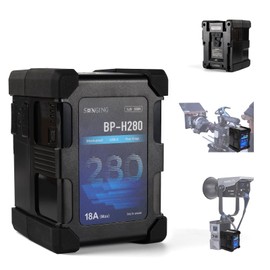 SONGING FXLION Anti-Shock 280WH V-Mount Battery BP- H280 with 4 D-tap, USB-A and Max Output of 18A, Safe and Durable for Alexa LF, Alexa Mini, CineAlta, FX6, COMODO, 600w LED Light and Monitor