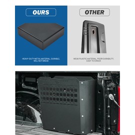 JOYTUTUS Truck Bed Storage Box Compatible with 2015-2026 F150 F250 F350, Heavy-Duty Metal Pickup Tool Box for Truck Bed, 57L Truck Bed Tool Storage Box Toolboxes, Side Tool Box Toolbox Cargo Box