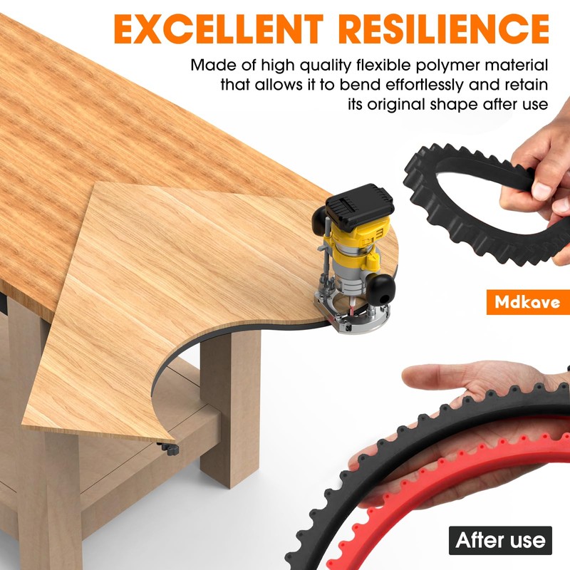 Mdkave Flexible Router Edge Guide,Professional Router Templates for Woodworking Accessories,Flexible