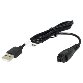 vhbw Charging Cable Compatible with Panasonic ER-GC20, ES-GA20, ES-GA21, ES-LA10, ES-LA12, ES-LA50 Shaver - Power Cord, 120 cm