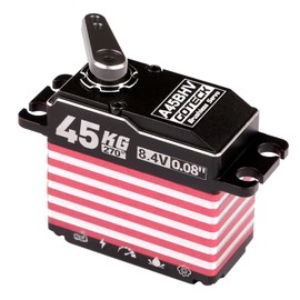 GOTECK 45KG Brushless Digital Servo,8.4V Full Metal Gear Servo,IP67 Waterproof Steering Servo with 25T Servo Horn for 1/10 Scale RC Cars,RC Crawler,Trucks,Boat,Robot Parts (A45BHV-270°)
