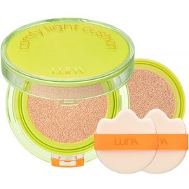 Luna Comfy Light Cushion original + refill + puff 2p set 02 beige x 1 set / 루나 컴피 라이트 쿠션 본품 + 리필 + 퍼프 2p 세트 02 베이지 x 1세트