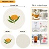 Earndodo Round Lemon Woven Drink Coasters, 5 Inches Cotton Rope