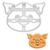 BAKERLOGY Happy Pig Cookie Cutter - Detailed Cookie Cutter Design