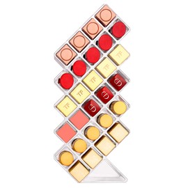 JessLab Lipstick Organizers and Storage, Acrylic Lipstick Holder Lip Gloss Tower Clear Cosmetic Fish Sticks Lip Makeup Organizer Lip Stick Storage for Bathroom Vanity Countertop, 28 Slots