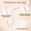 Gisafai 8 Pcs Closet Rod Center Support 1 Inch Heavy