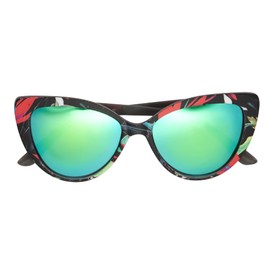 Body Glove Tropics Cateye Sunglasses, Black, 53 mm