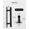 BaiNong 2 Pack Stick on Handle 5-3/4 inch Matte Black