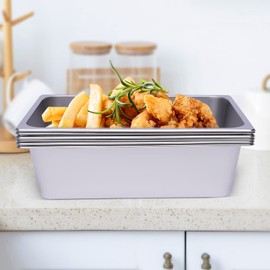 6-Pack 6in Deep Pans 201 Stainless Steel Restaurant Hotel Pan Catering Food Pan Container Steam Table Pans for Commercial and Domestic 20.87x 12.99x 6in per Pan