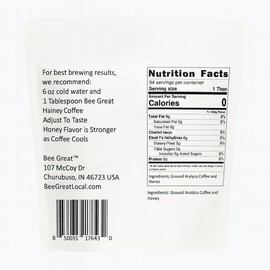 Bee Great Honey Coffee – 12 oz Bag | Small-Batch Arabica Coffee Infused with Pure Honey | Naturally Smooth & Balanced Flavor | No Artificial Flavorings or Syrups | Made in Indiana