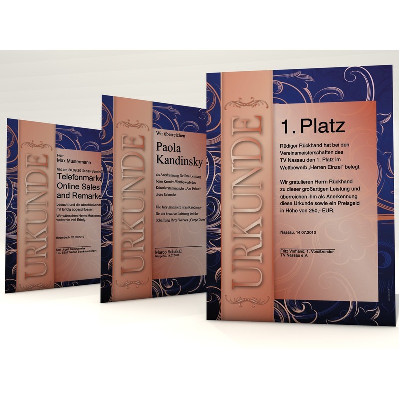 Bronze 10 Sheets of Motif Paper for Documents, Certificates Etc.,