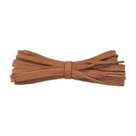 Fabmania Flat Cotton Shoe Laces - 8 mm wide - Tan - Length 120 cm