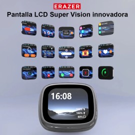 Audífonos Inalambricos Lenovo Erazer Xf28 Color Negro Ai Audifonos Traductores Pantalla Táctil Led bluetooth 6.0 Luz Led Deportivos Gamer Auriculares Inalambricos Clip-ear Con Smart Display