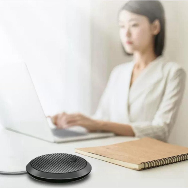 2X Conference USB Microphone,Omnidirectional Condenser PC Microphone with Mute Button