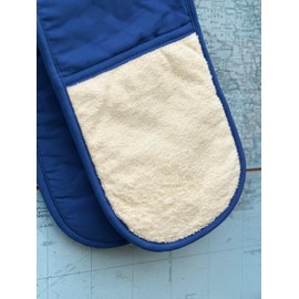 Orla Double Oven Gloves- Heat Resistant Pot Holder- 100% Cotton- For Home & Professional Cooking -1 Piece, Blue