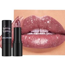 Jolilab Sparkling Lip Gloss, Long Lasting Waterproof Moisturizer Lip Balm Glitter Shimmer Metallic Lipstick, Diamond Shiny Bold Glow Goth Lipstick for Women Girls, Non-sticky (1, 07#) | Jolilab