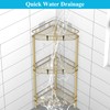 HuggieGems 3 Tier Floor Standing Corner Shower Caddy Organizer Shelf
