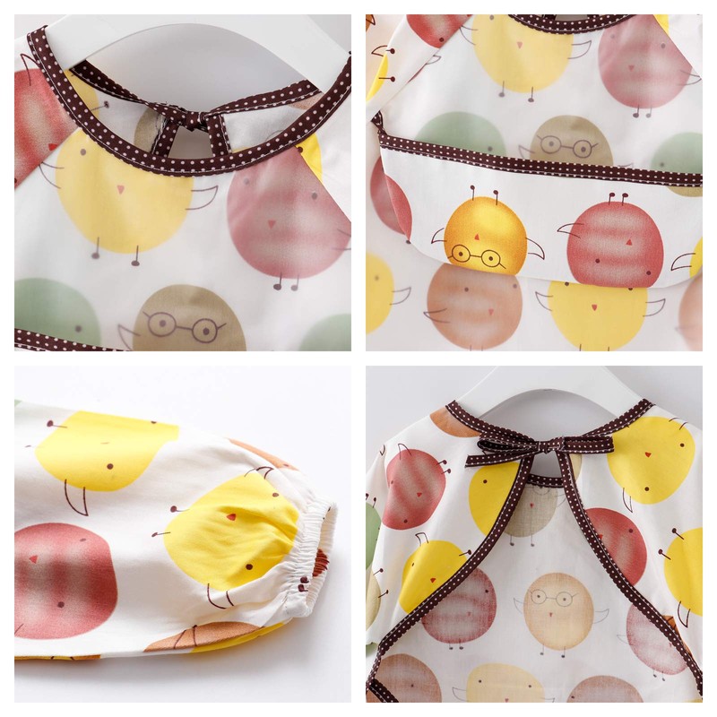 atopo Pack of 2 Baby Bibs with Long Sleeves Waterproof