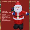 3.9ft Inflatable Santa with Gift Bag Light Decoration Polyester Easy