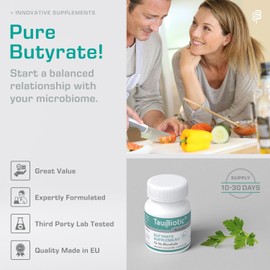 RedoxBox TauBiotic? 90 caps. by RedoxBox? - Butyrate (tributyrin) Gut Microbiota & Digestion Support.