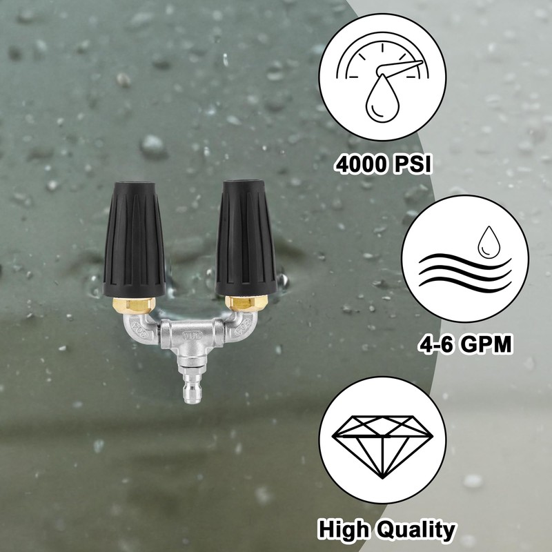 Raincovo Dual Turbo Nozzle Pressure Washer, 2.0mm Orifice Twin Turbo