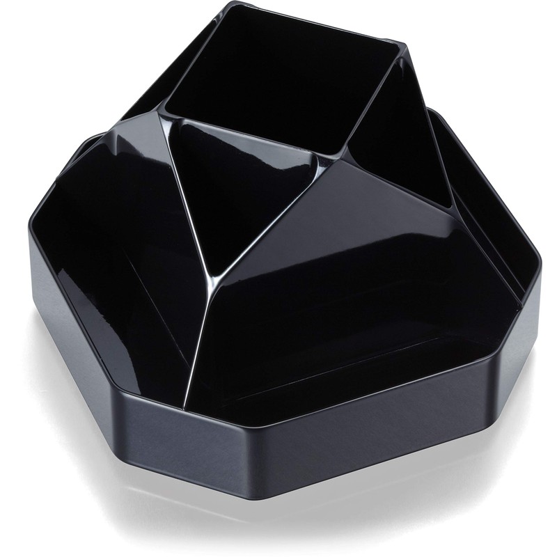 Officemate OIC Recycled Compact Rotary Organizer, 9 Compartments, 5.5 W