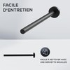 ovimar Telescopic Moffen Towel Rail Stainless Steel Black for Drilling