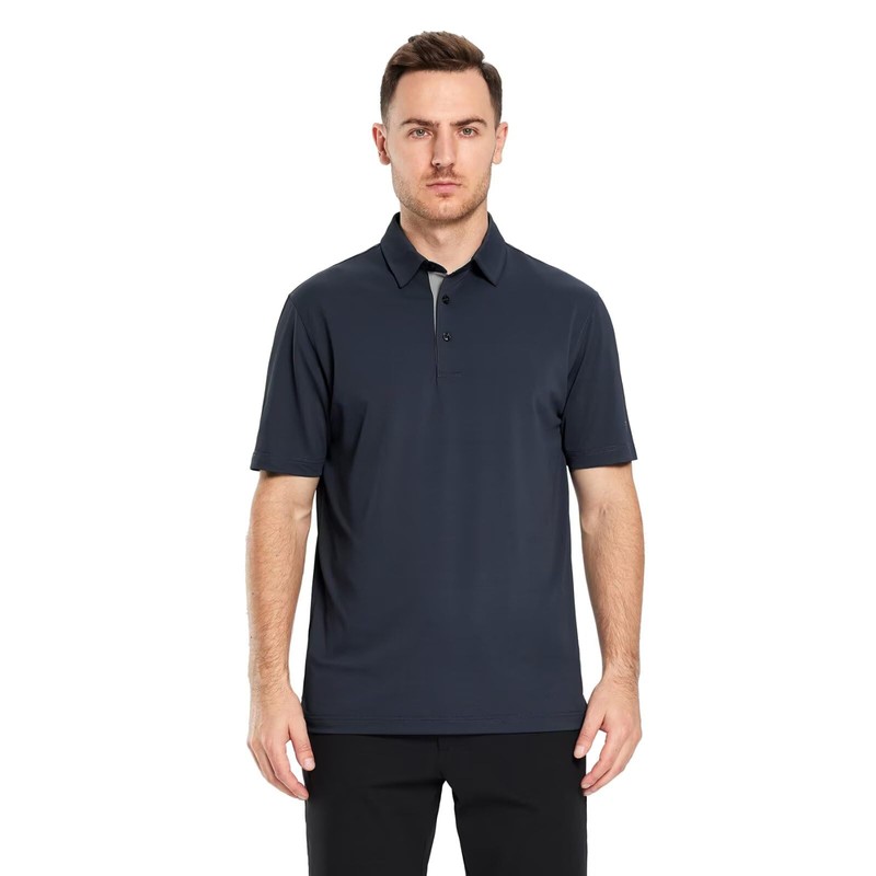 M MAELREG Mens Pique Polo Shirts Short Sleeve Performance Moisture